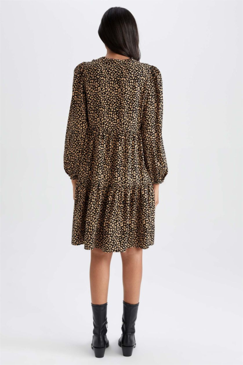 WOMAN Brown Regular Fit Mini Maternity Dress