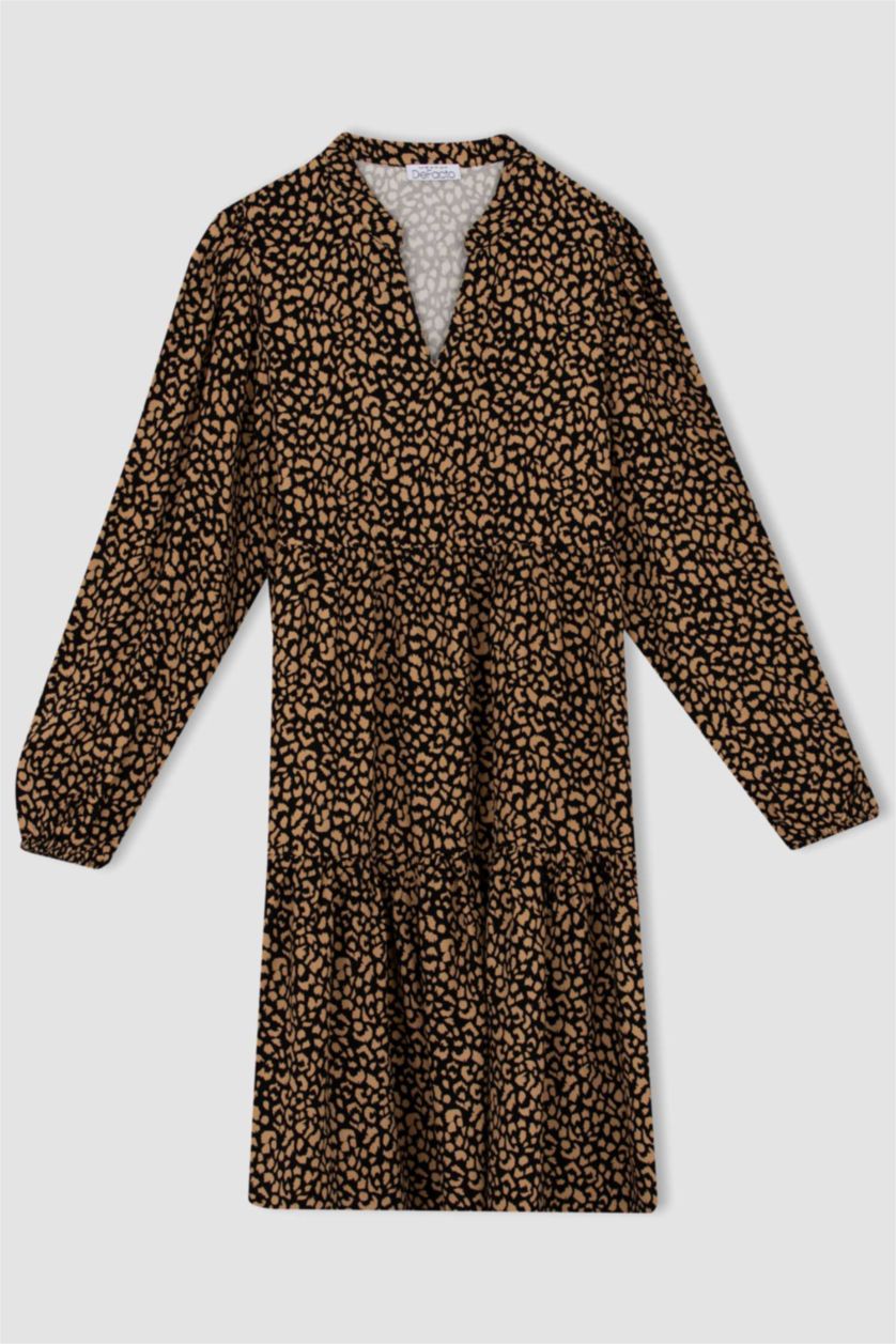 WOMAN Brown Regular Fit Mini Maternity Dress