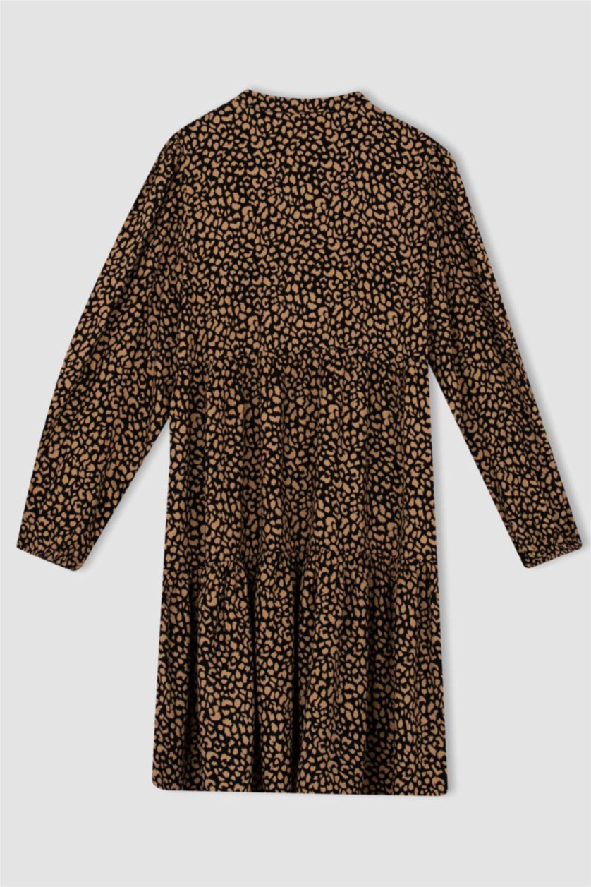 WOMAN Brown Regular Fit Mini Maternity Dress