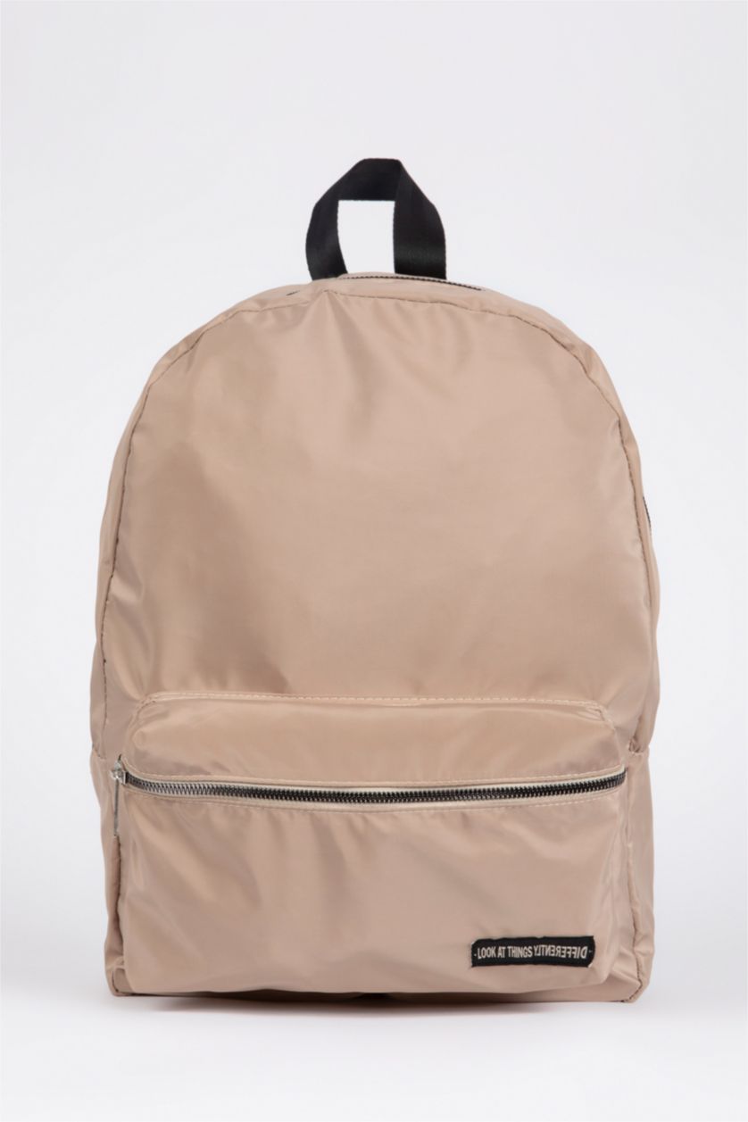 WOMAN Beige Unisex Defacto Fit School Backpack