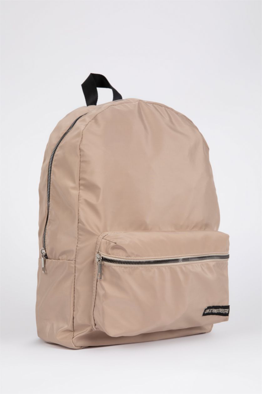 WOMAN Beige Unisex Defacto Fit School Backpack