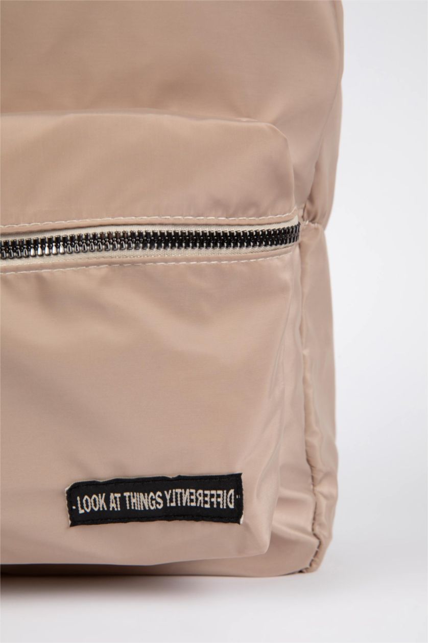 WOMAN Beige Unisex Defacto Fit School Backpack