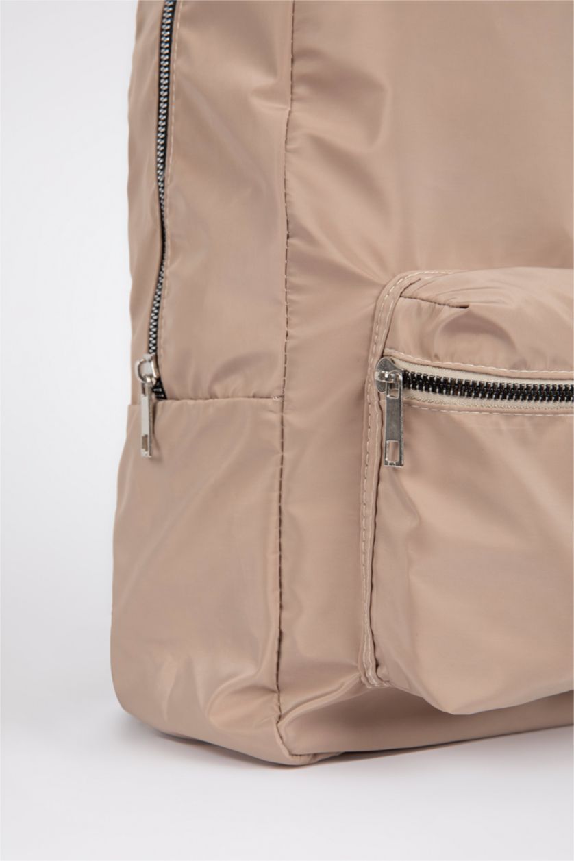 WOMAN Beige Unisex Defacto Fit School Backpack