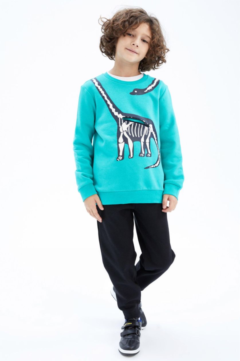 BOYS & TEENS Turquoise قماش سميك قصة عادية