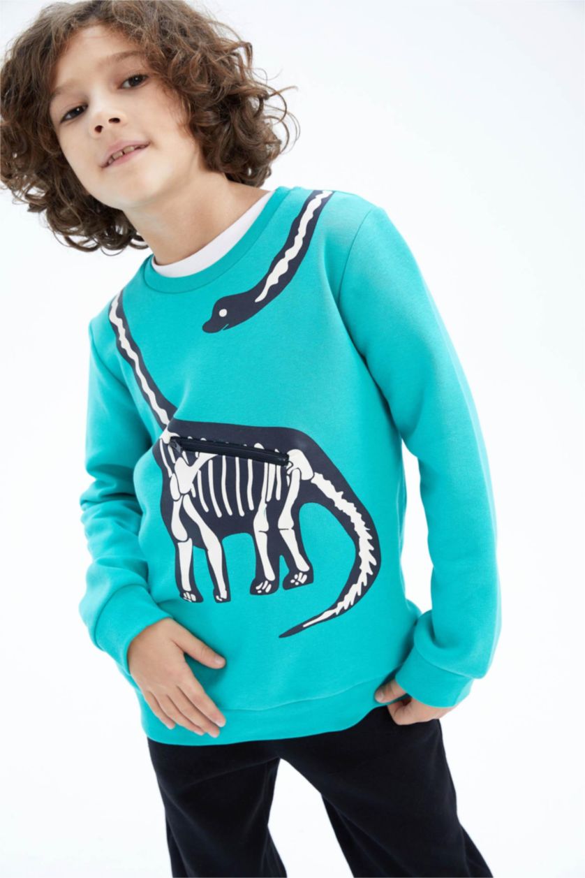 BOYS & TEENS Turquoise قماش سميك قصة عادية
