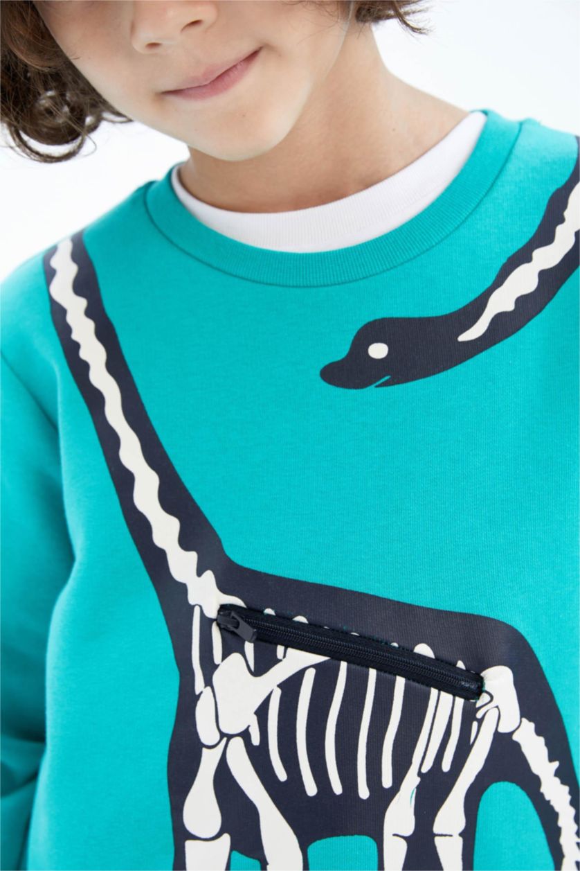 BOYS & TEENS Turquoise قماش سميك قصة عادية
