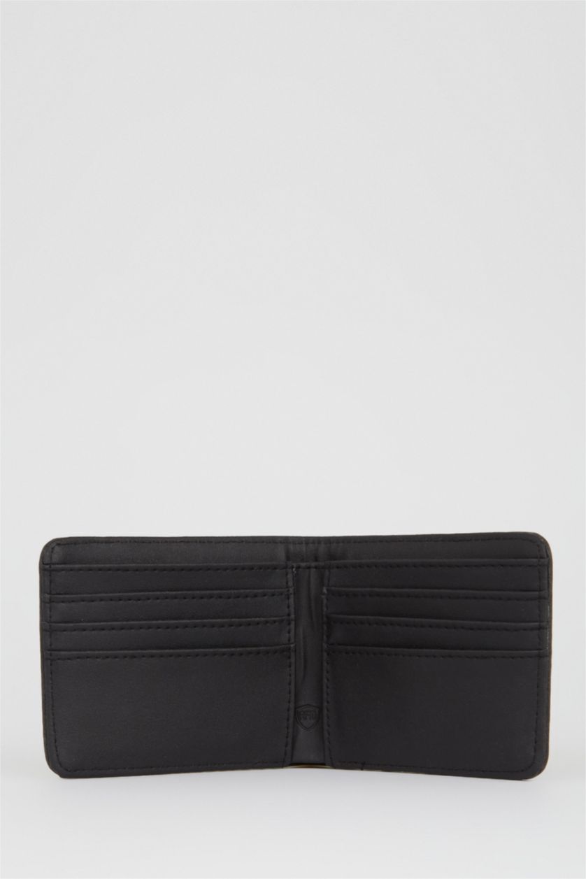 MAN Black Men's Batman Licensed Faux Leather Wallet