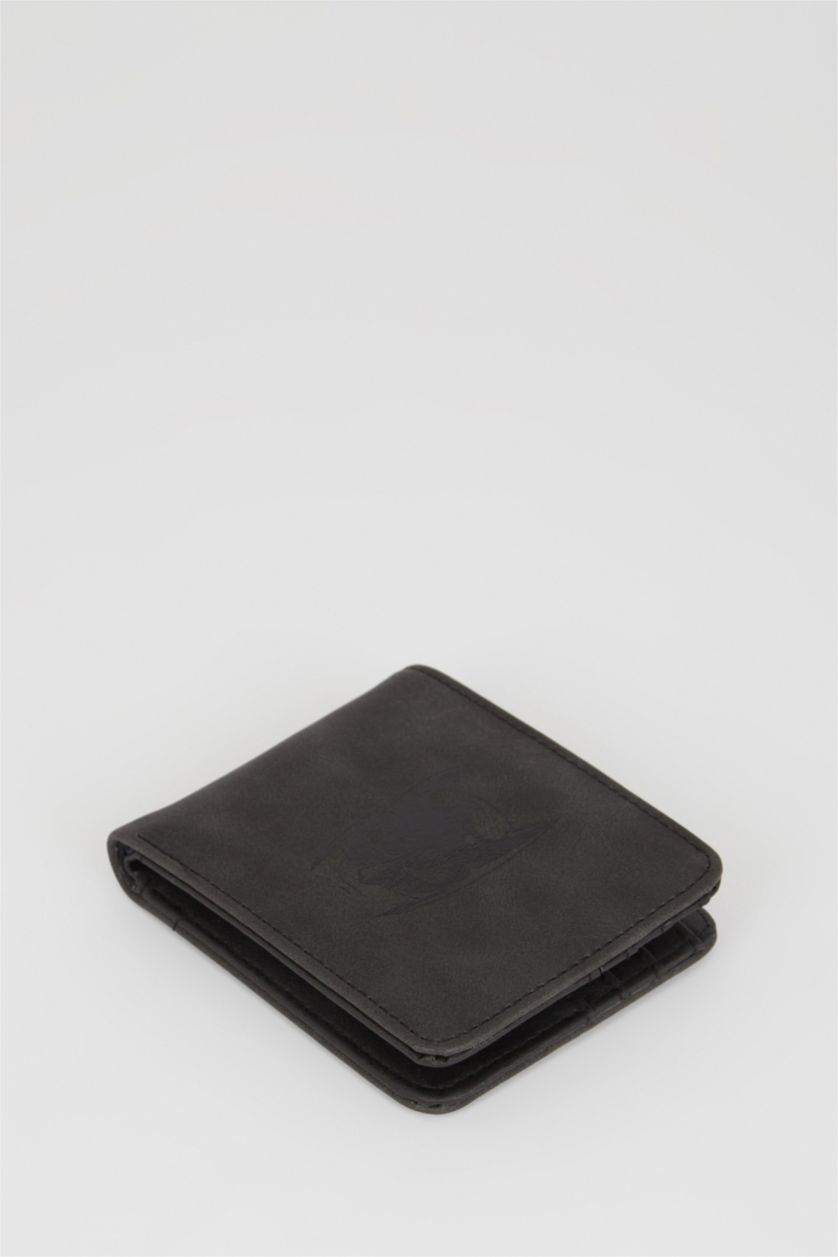 MAN Black Men's Batman Licensed Faux Leather Wallet