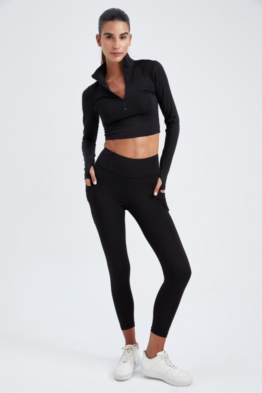 WOMAN Black Slim Fit Long Sleeve T-Shirt