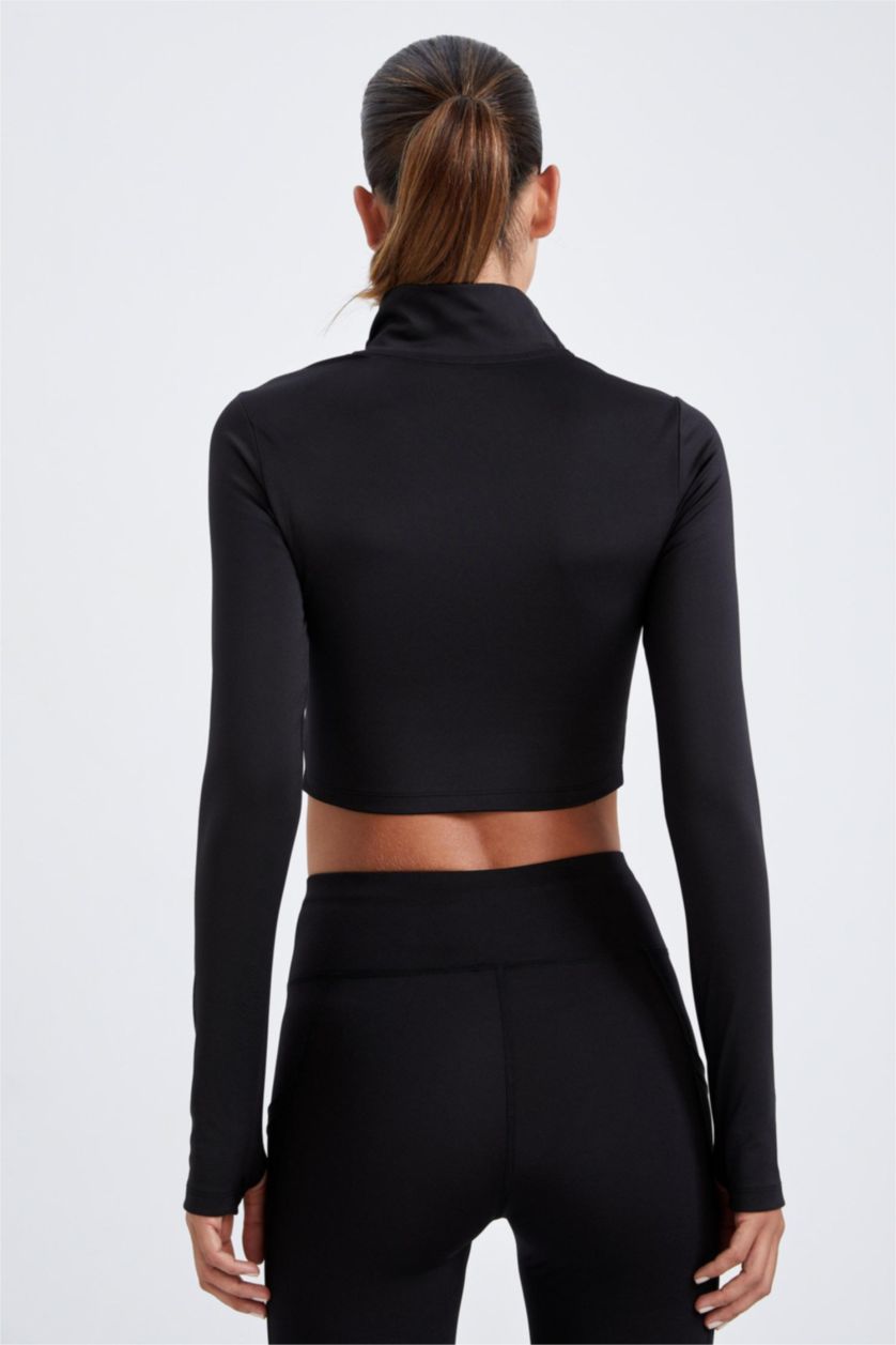 WOMAN Black Slim Fit Long Sleeve T-Shirt