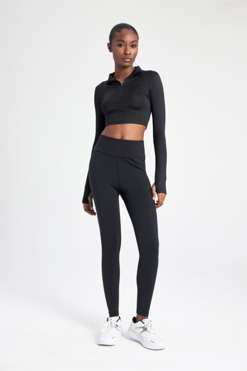 WOMAN Black Slim Fit Long Sleeve T-Shirt