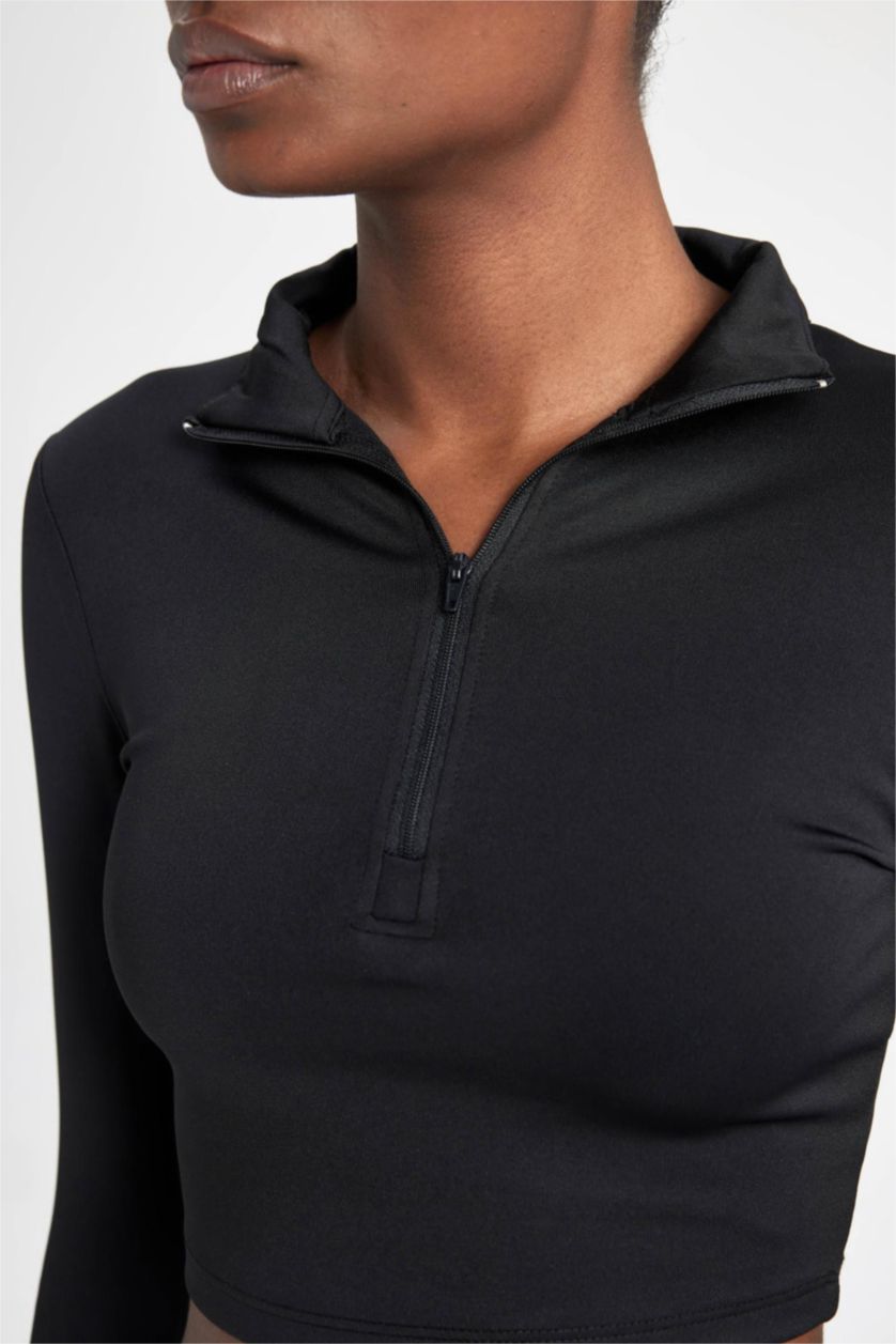 WOMAN Black Slim Fit Long Sleeve T-Shirt