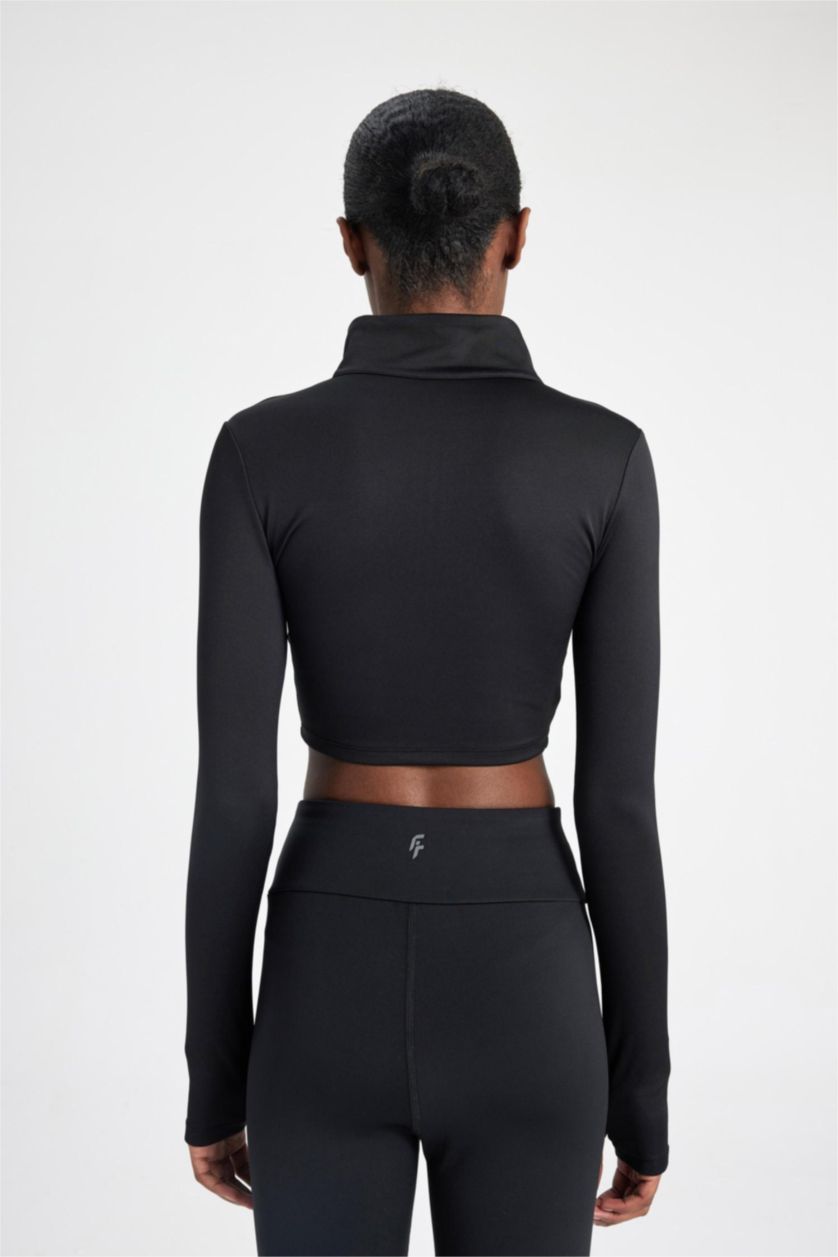 WOMAN Black Slim Fit Long Sleeve T-Shirt
