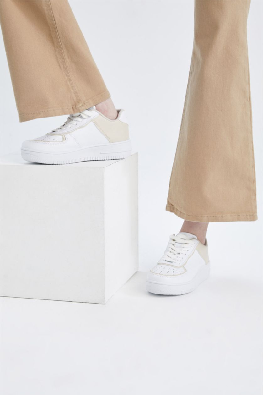 Kadın Bej Kadın Nasa Sneaker Spor Ayakkabı