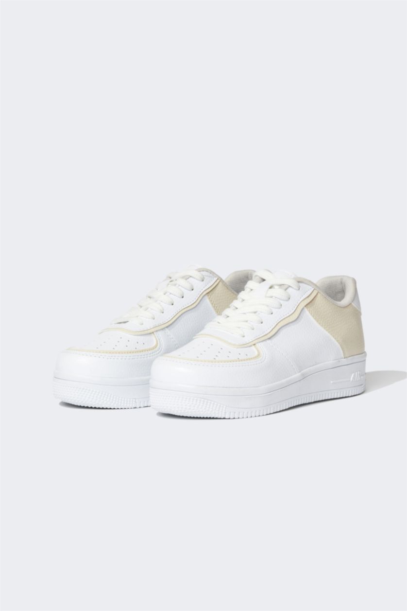 Kadın Bej Kadın Nasa Sneaker Spor Ayakkabı