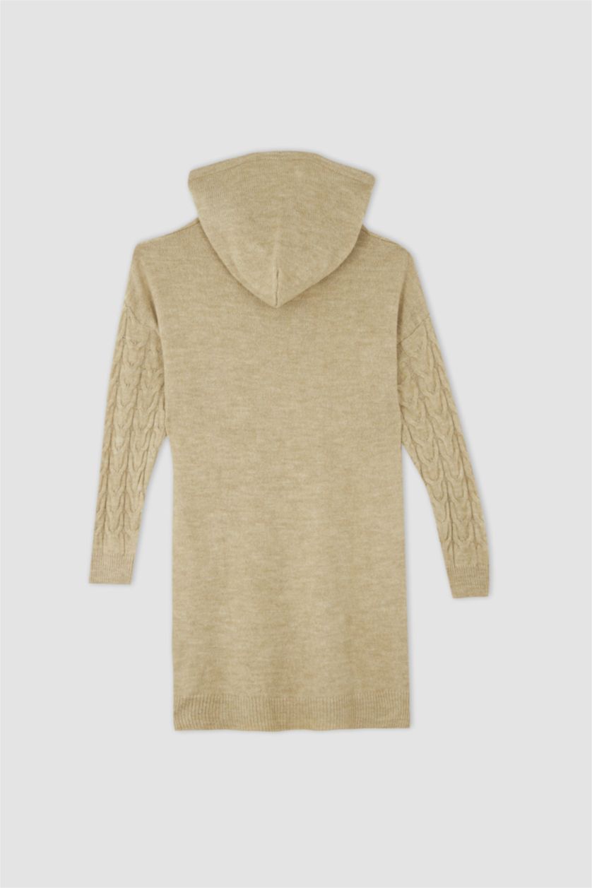 WOMAN Beige Regular Fit Hooded Tunic