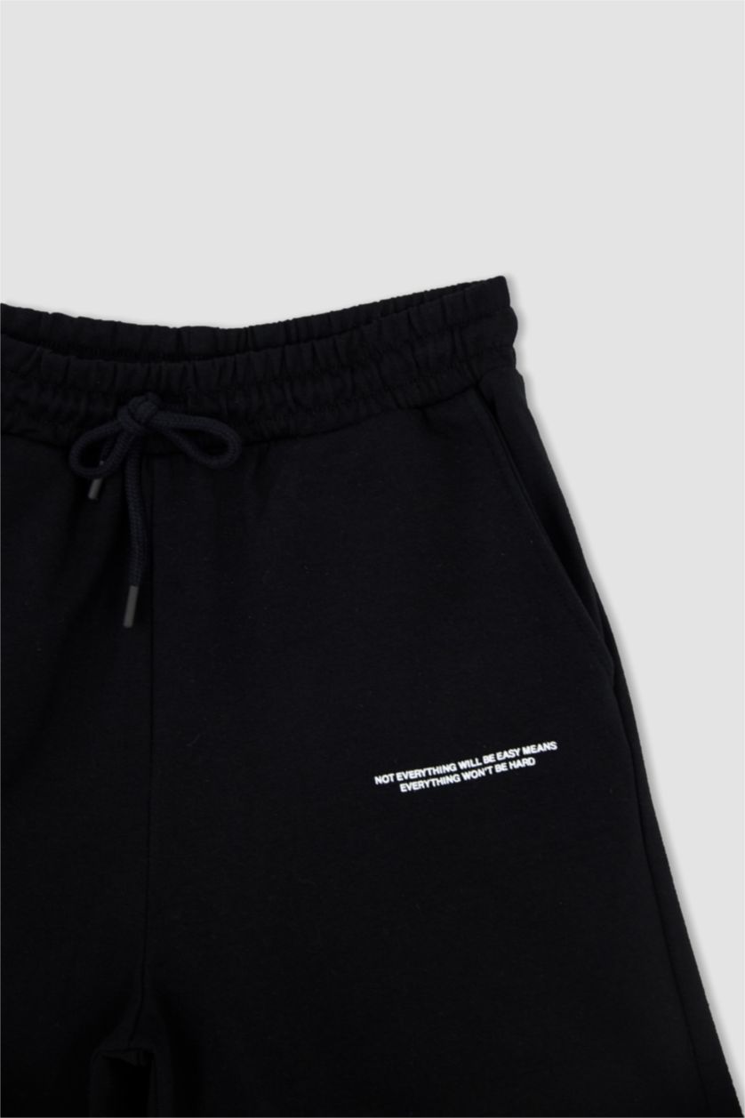 Женщины Черный Шорты оверсайз из хлопка для женщин