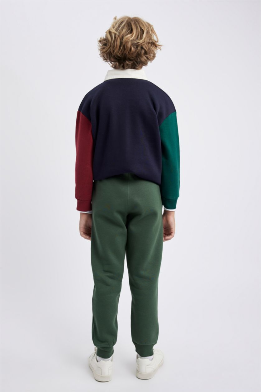 BOYS & TEENS Green Regular Fit Trousers