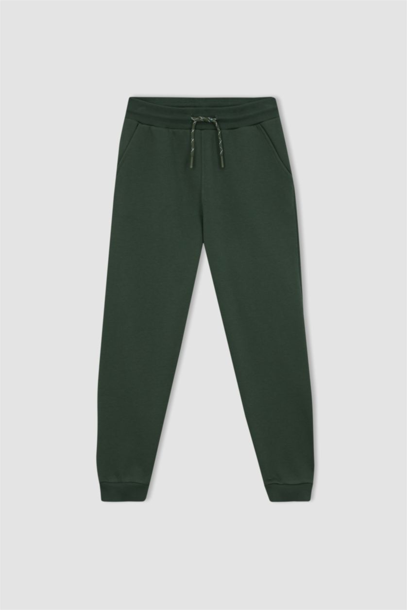 BOYS & TEENS Green Regular Fit Trousers
