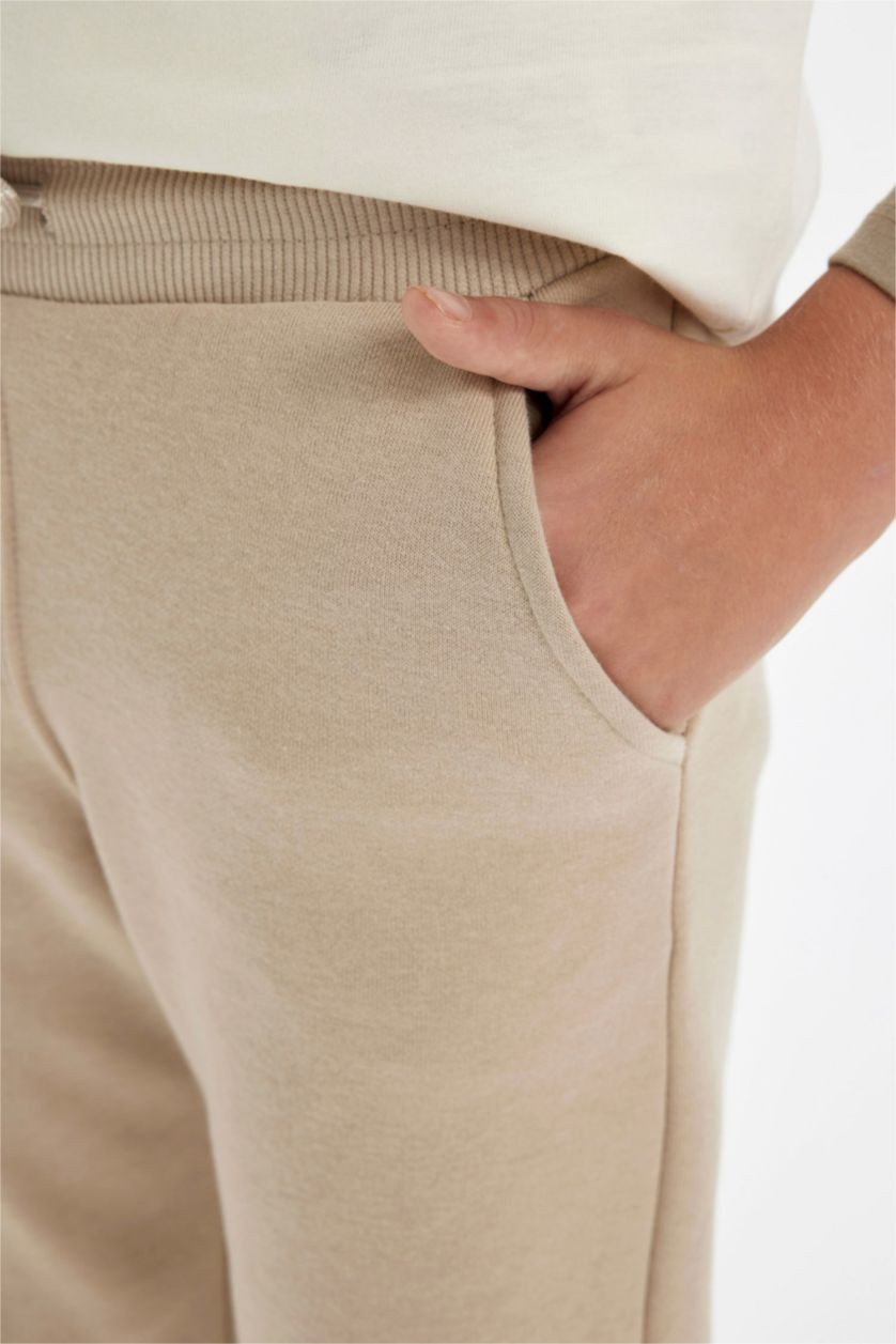 Erkek Çocuk - Genç Erkek Kum Beli Paçası Lastikli Cepli Jogger Okul Eşofman Altı Erkek Çocuk