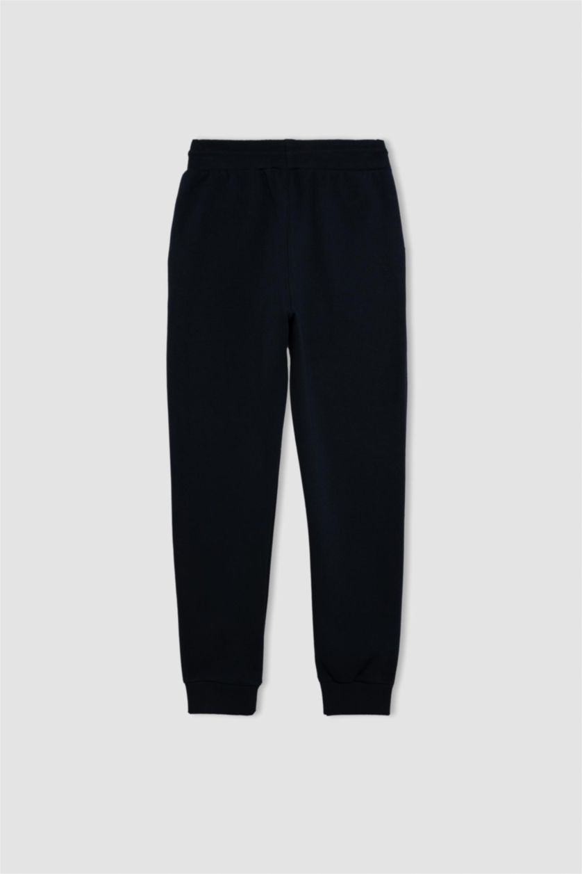 Erkek Çocuk - Genç Erkek Lacivert Erkek Çocuk Lacivert Beli Paçası Lastikli Cepli Jogger Okul Eşofman Altı