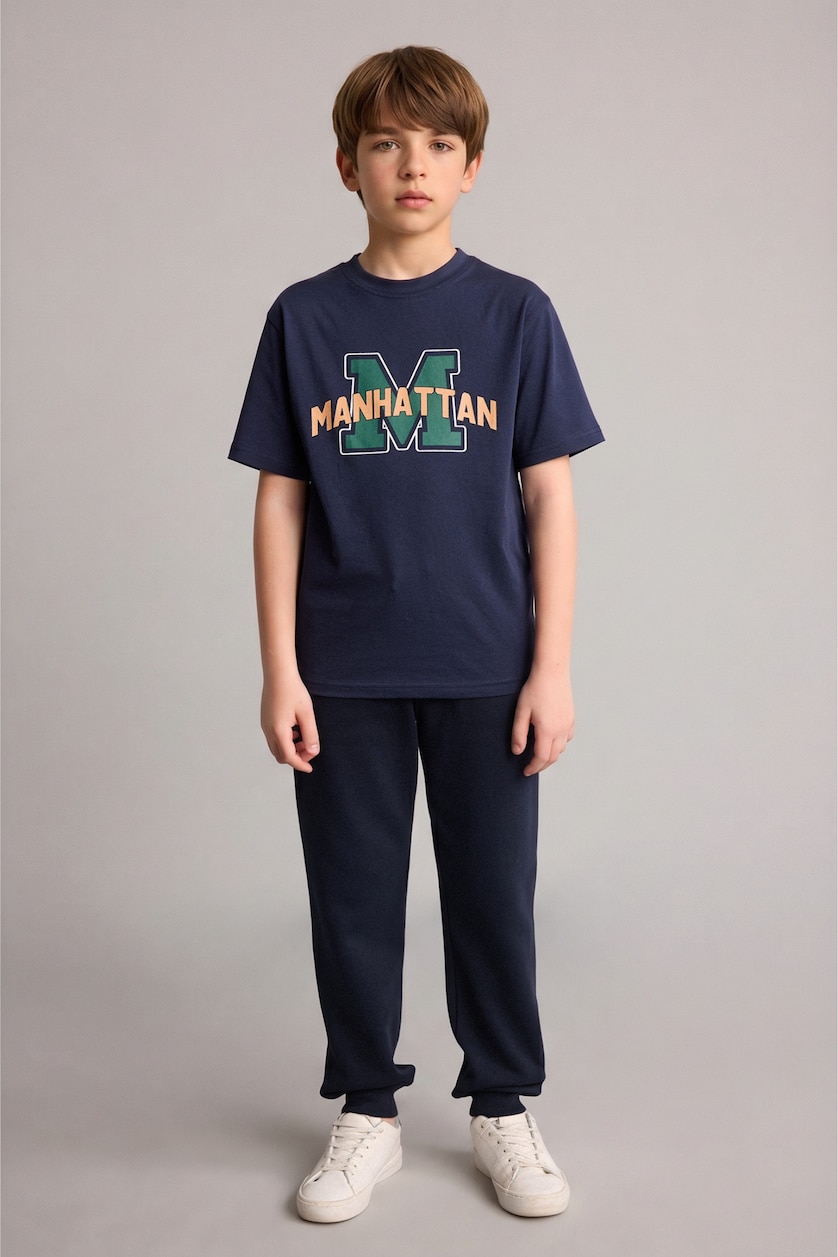 BOYS & TEENS NAVY Regular Fit Trousers