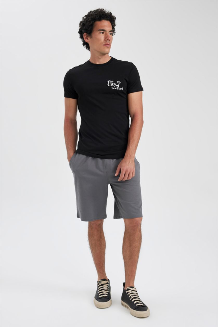 MAN Anthracite Regular Fit Thin Sweatshirt Fabric