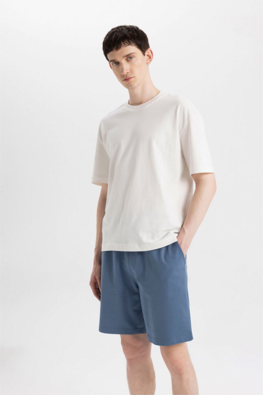 MAN Blue Slim Fit Thin Sweatshirt Fabric