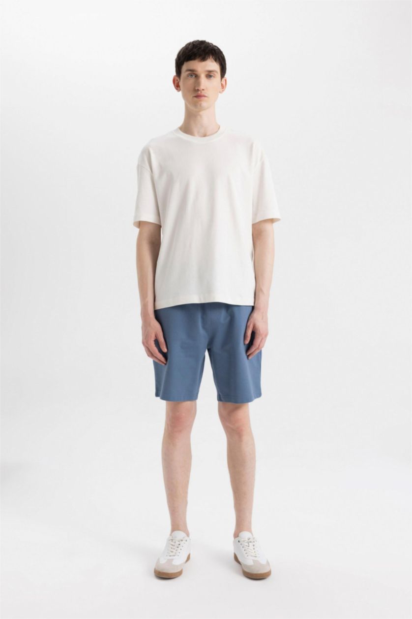 MAN Blue Slim Fit Thin Sweatshirt Fabric
