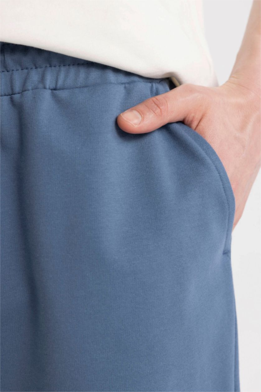 MAN Blue Slim Fit Thin Sweatshirt Fabric