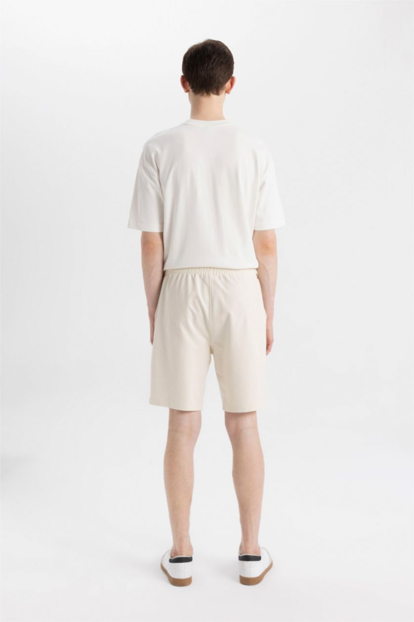 رجال اللون الحجري شورت سامبل سليم فيت