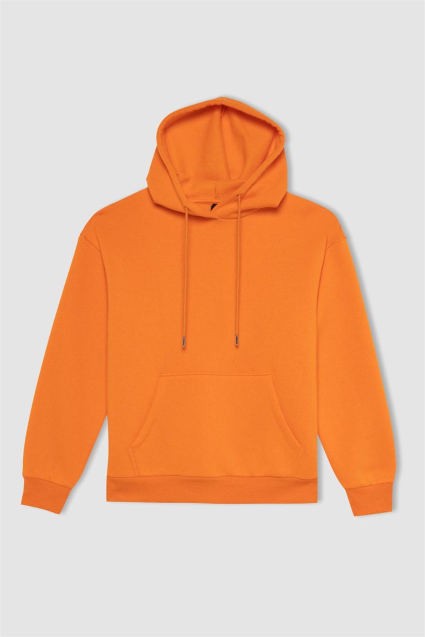 FEMME Orange Sweat À Capuche Regular Fit İmprimé