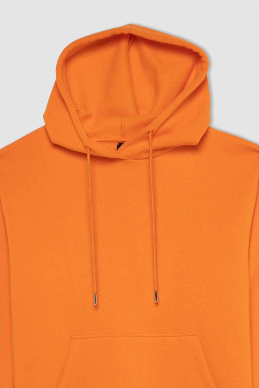 FEMME Orange Sweat À Capuche Regular Fit İmprimé