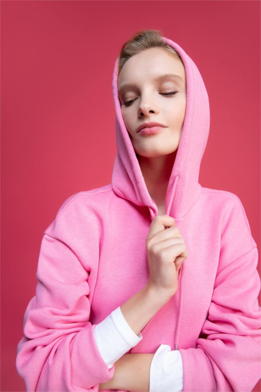 WOMAN Pink Regular Fit Sweatshirt