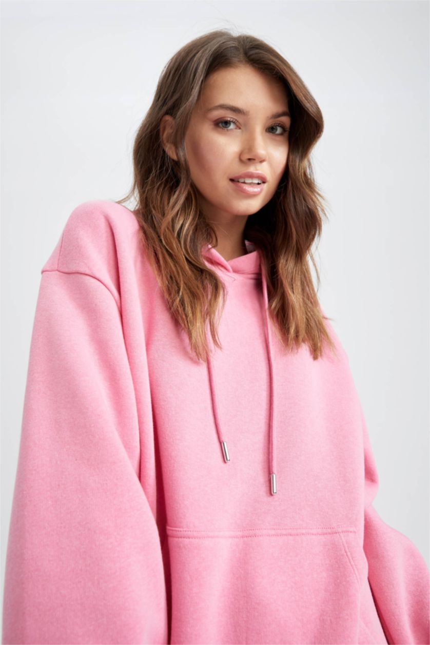 WOMAN Pink Regular Fit Sweatshirt