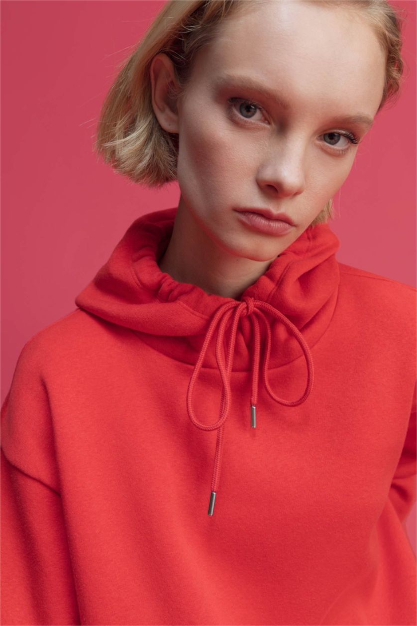 FEMME Rouge Sweat À Capuche Regular Fit İmprimé