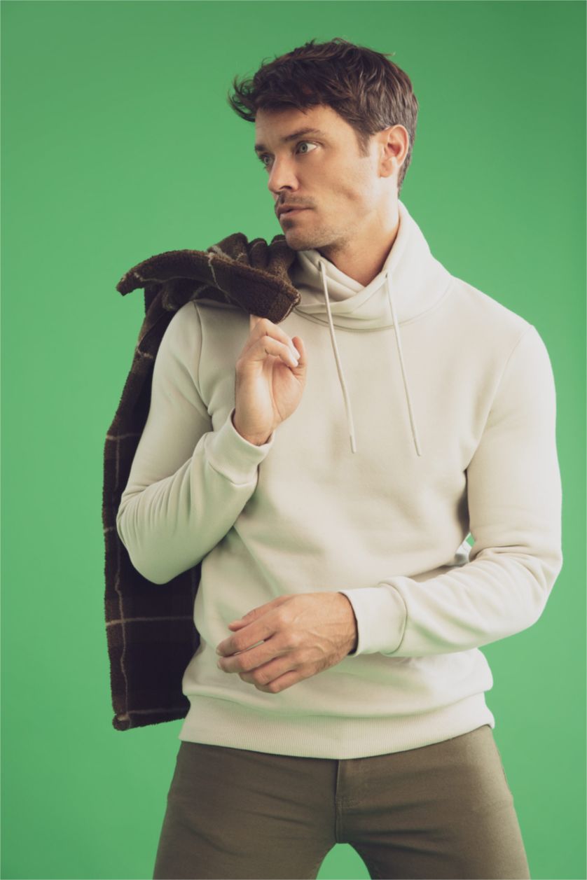 HOMME Beige Regular Fit Sweatshirt