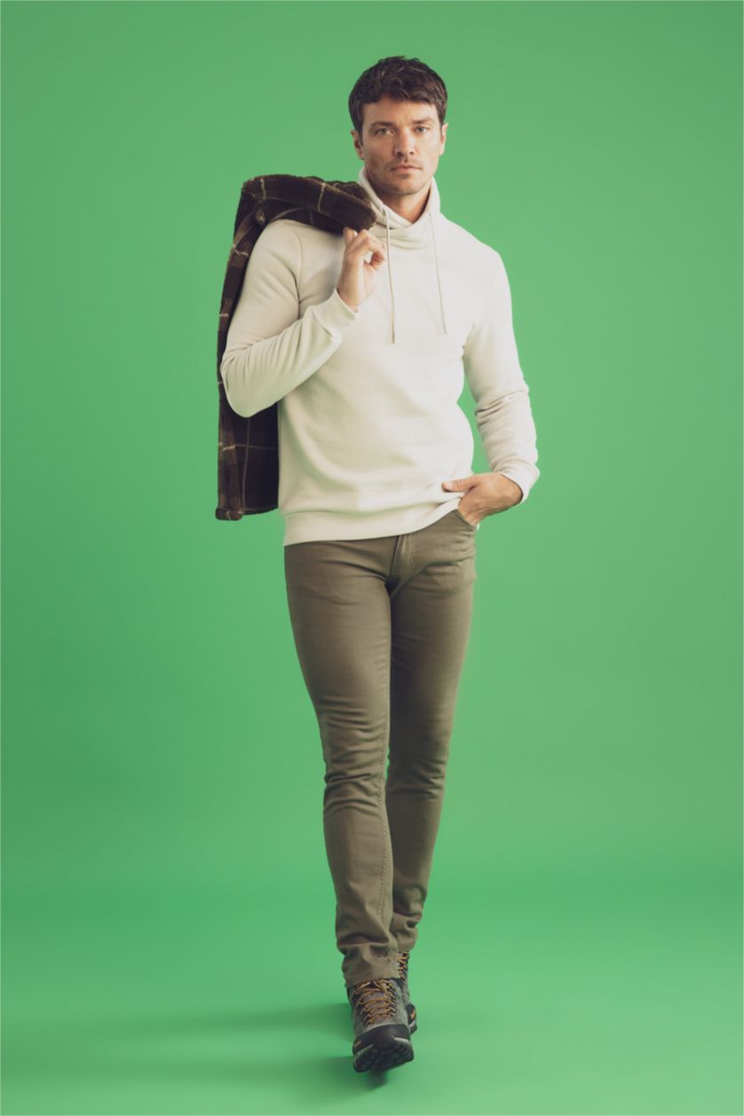 HOMME Beige Regular Fit Sweatshirt