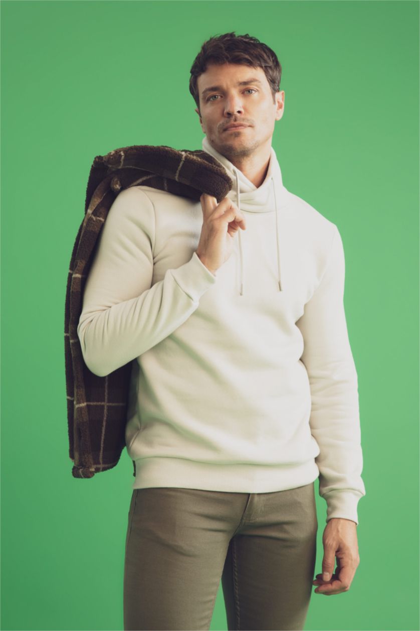 HOMME Beige Regular Fit Sweatshirt