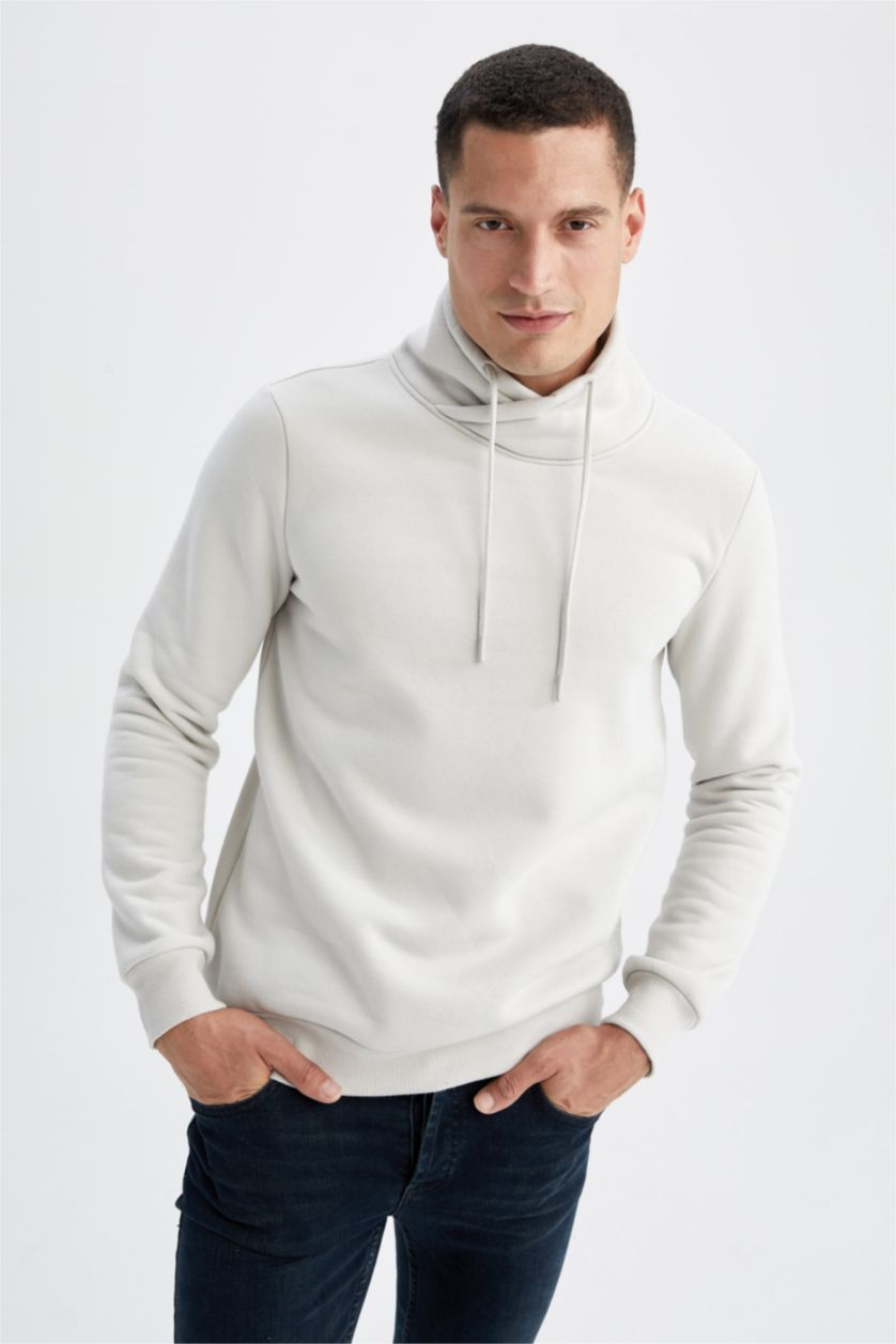 HOMME Beige Regular Fit Sweatshirt