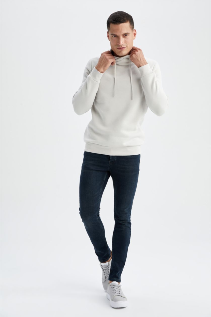 HOMME Beige Regular Fit Sweatshirt
