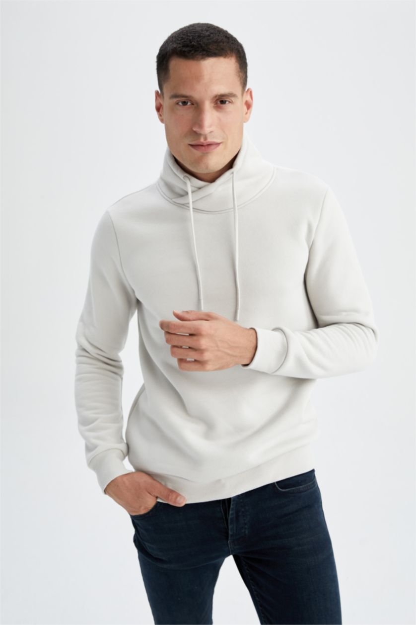 HOMME Beige Regular Fit Sweatshirt