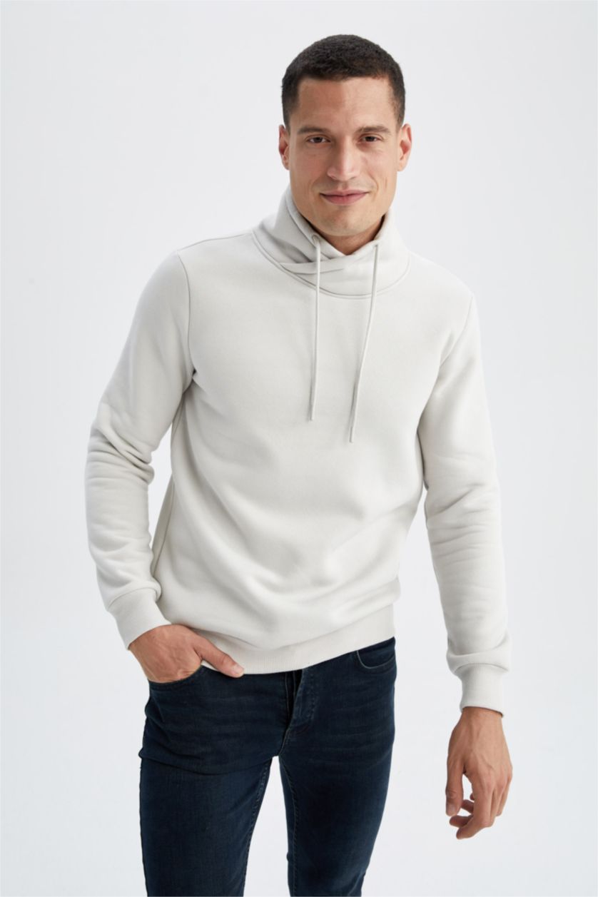 HOMME Beige Regular Fit Sweatshirt