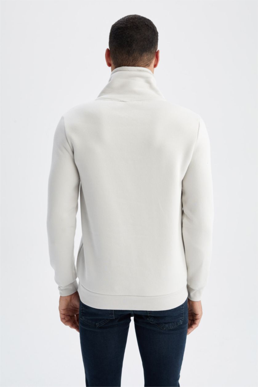 HOMME Beige Regular Fit Sweatshirt