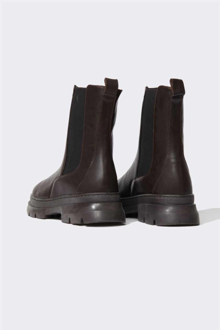 FEMME Marron Bottes Semelle Épaisse Femme