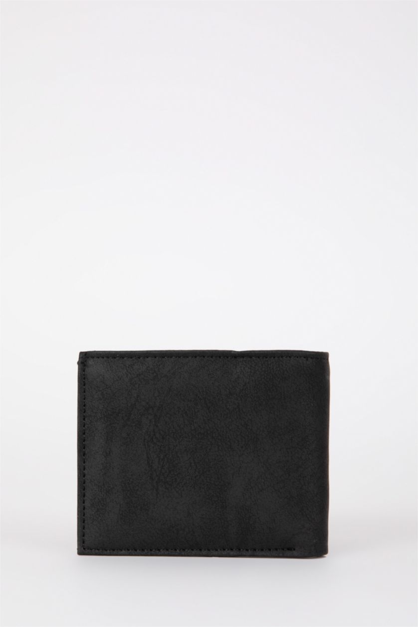 Erkek Siyah Erkek Suni Deri Yatay Cüzdan
