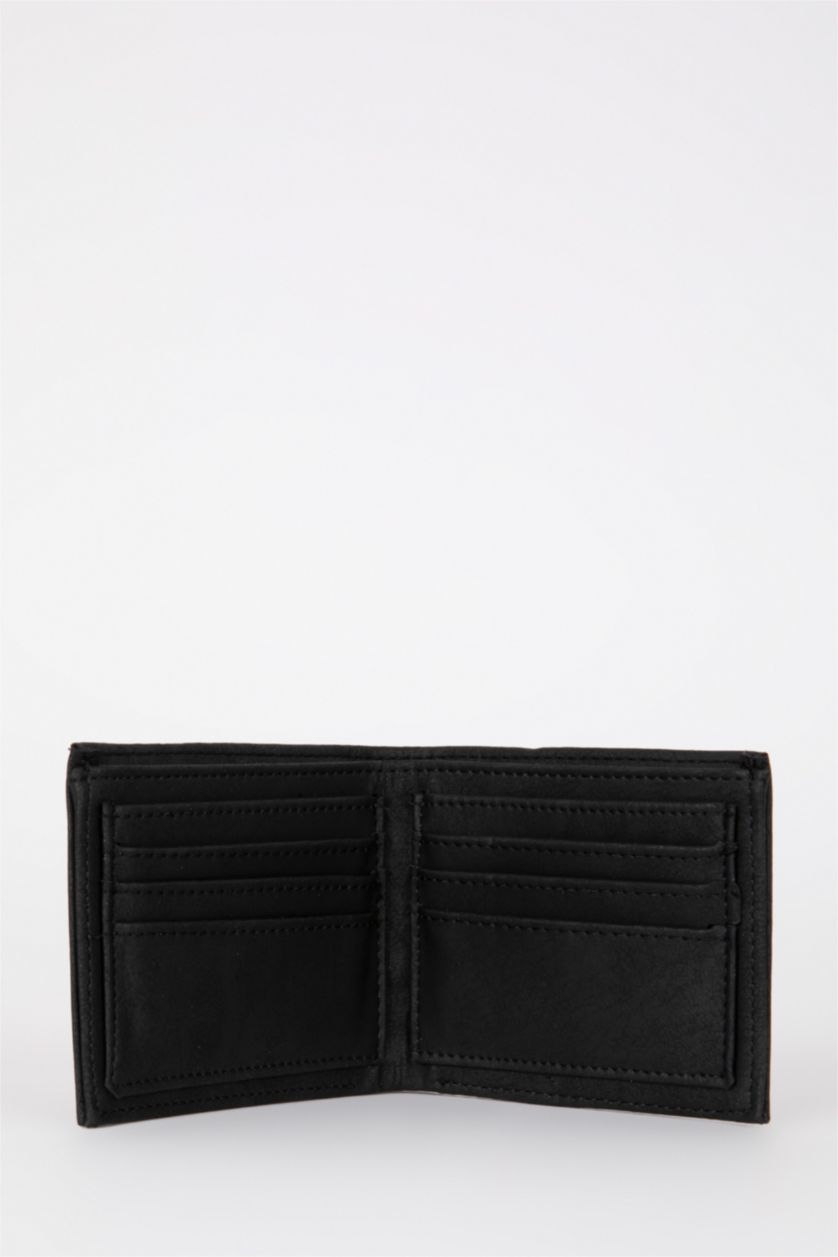 Erkek Siyah Erkek Suni Deri Yatay Cüzdan