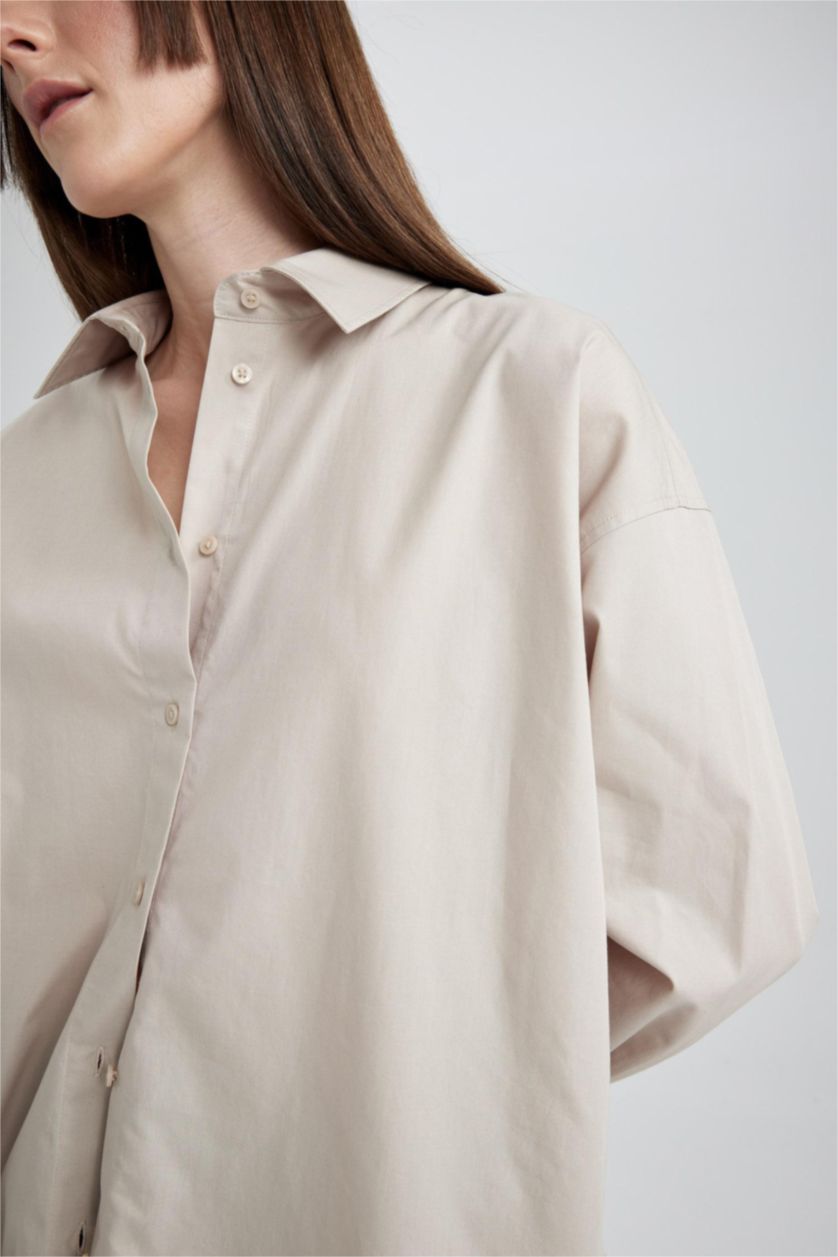 Әйелдерге Құм үлкен пішім Ұзын жеңді көйлек