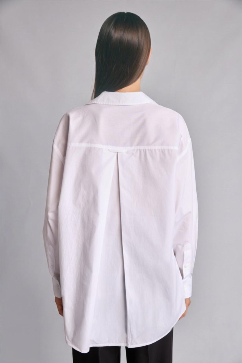 Әйелдерге ақ Oversize жейде