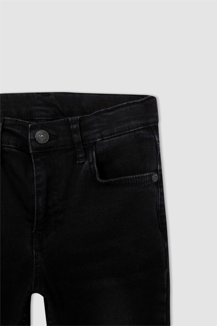 BOYS & TEENS Black Boy Slim Fit Distressed Jeans